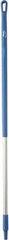 Vikan - 51 x 1-1/4" Aluminum Squeegee Handle - European Threaded Connection, Blue - Industrial Tool & Supply