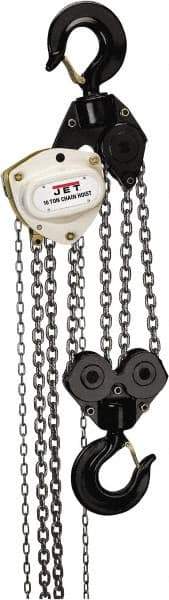 Jet - 22,000 Lb Lifting Capacity, 20' Lift Height, Hand Hoist - Made from Chain - Industrial Tool & Supply