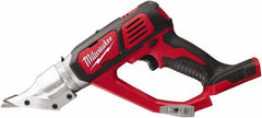 Milwaukee Tool - 3,000 SPM, 18 Volt, Inline Handle, Handheld Cordless Shear - 18 Gauge (Mild Steel) Cutting Capacity - Industrial Tool & Supply