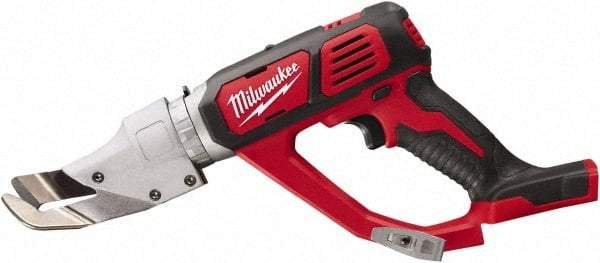 Milwaukee Tool - 3,000 SPM, 18 Volt, Inline Handle, Handheld Cordless Shear - 18 Gauge (Mild Steel) Cutting Capacity - Industrial Tool & Supply