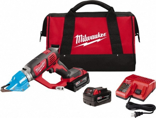 Milwaukee Tool - 3,000 SPM, 18 Volt, Inline Handle, Handheld Cordless Shear - Industrial Tool & Supply