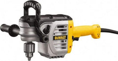 DeWALT - 1/2" Keyed Chuck, 330 & 1,300 RPM, End Handle Electric Drill - 11 Amps, 120 Volts, Reversible, Includes Chuck Key with Holder & 2-Position Side Handle - Industrial Tool & Supply