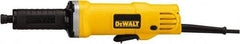 DeWALT - 1/4 Inch Collet, 25,000 RPM, Inline, Electric Die Grinder - 120 Volt, 0.4425 Hp, 4.2 Amp, 6.5 Ft. Long Cord - Industrial Tool & Supply