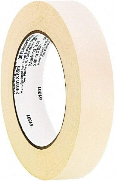 UNIVERSAL - 1" Wide x 60 Yd Long Tan Paper Masking Tape - Series UNV51301 - Industrial Tool & Supply