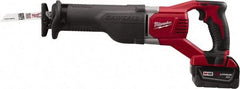 Milwaukee Tool - 18V, 0 to 3,000 SPM, Cordless Reciprocating Saw - 1-1/8" Stroke Length, 19" Saw Length, 1 Lithium-Ion Battery Included - Industrial Tool & Supply