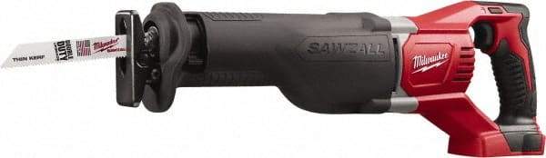 Milwaukee Tool - 18V, 0 to 3,000 SPM, Cordless Reciprocating Saw - 1-1/8" Stroke Length, 19" Saw Length, Lithium-Ion Batteries Not Included - Industrial Tool & Supply