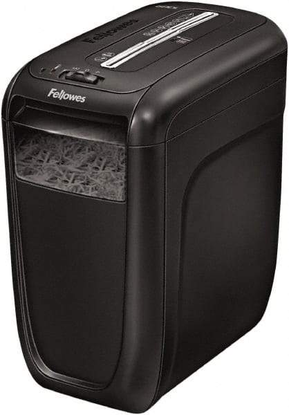 FELLOWES - 5/32 x 1-1/2" Strip, Cross Cut Manual Shredder - 14-5/8" Long x 9.2" Wide x 16" High, Level 3 Security, 6 Gal Wastebasket - Industrial Tool & Supply