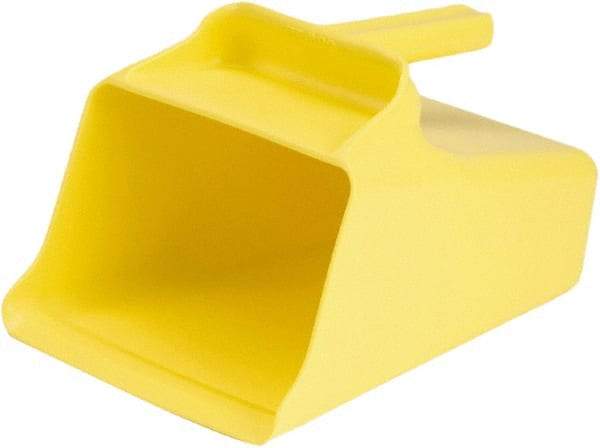 Remco - 128 oz Yellow Polypropylene Flat Bottom Scoop - 8.7" Wide x 6.7" Deep Bowl, 11" OAL - Industrial Tool & Supply