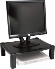 Kantek - Black Adjustable Stand - Use with Monitor, Printer, Laptop - Industrial Tool & Supply