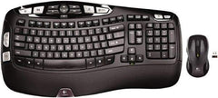 Logitech - Black Keyboard/Mouse - Use with Windows XP, Vista, 7, 8 - Industrial Tool & Supply