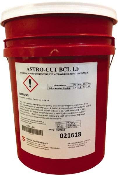 Monroe Fluid Technology - 5 Gal Pail Cutting & Grinding Fluid - Semisynthetic - Industrial Tool & Supply