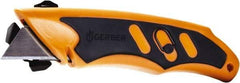 Gerber - Fixed Utility Knife - 1.3" Carbon Steel Blade, Orange & Black Rubber Handle, 1 Blade Included - Industrial Tool & Supply