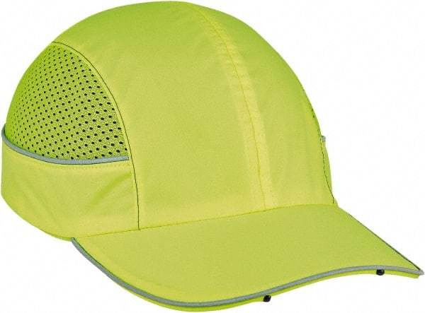 Ergodyne - Nylon Bump Cap with LED Lights - Adjustable Locking Strap, Vented, Lime - Industrial Tool & Supply