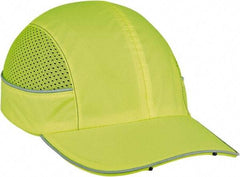 Ergodyne - Nylon Bump Cap with LED Lights - Adjustable Locking Strap, Vented, Lime - Industrial Tool & Supply