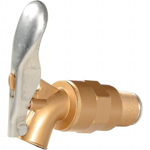 Vestil - 3/4" NPT Aluminum Adjustable Drum Faucet - 4" Long Extension - Industrial Tool & Supply