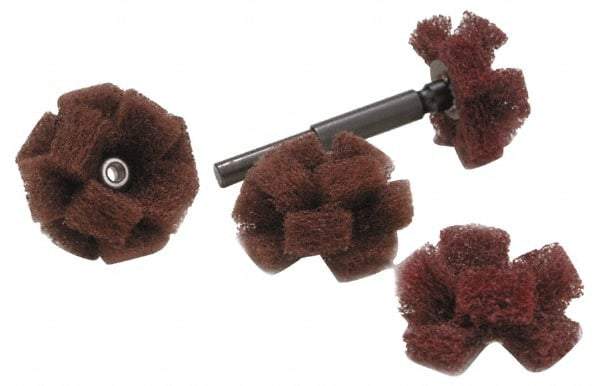 Merit Abrasives - 8-32 Cross Buff Mandrel - 1/4" Diam - Industrial Tool & Supply