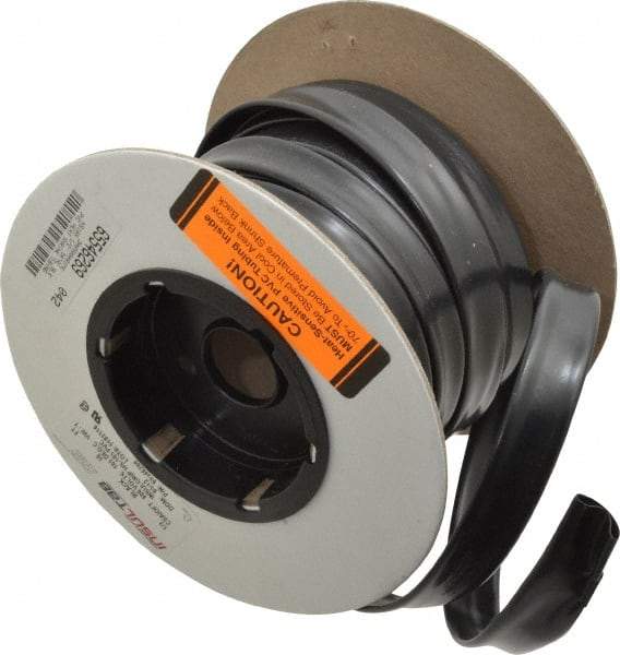 Made in USA - 2:1, PVC Heat Shrink Electrical Tubing - Black - Industrial Tool & Supply