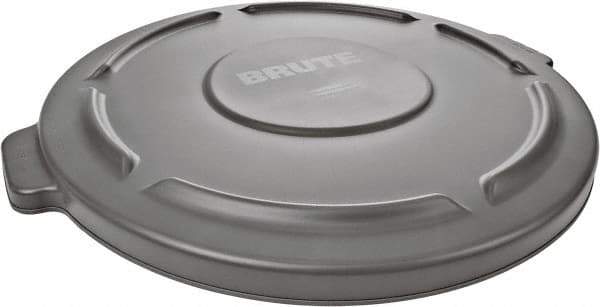 Rubbermaid - Round Lid for Use with 44 Gal Round Trash Cans - Gray, Plastic, For 2643 Brute Trash Cans - Industrial Tool & Supply