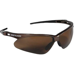 Jackson Safety - Brown Lenses, Framed Polarized Glasses - Scratch Resistant, Brown Frame, Size Universal, Wrap Around - Industrial Tool & Supply
