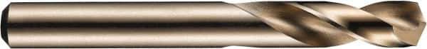 DORMER - 5.2mm 135° Spiral Flute High Speed Steel Screw Machine Drill Bit - Bright Finish, Right Hand Cut, 26mm Flute Length, 62mm OAL, Split Point, Straight Shank - Industrial Tool & Supply