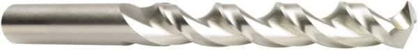 DORMER - 7/16" 130° Cobalt Jobber Drill - Bright Finish, Right Hand Cut, Parabolic Flute, Straight Shank, 140mm OAL, Special Type Point - Industrial Tool & Supply