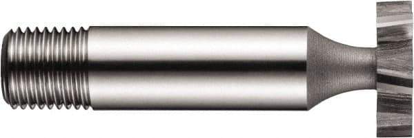 DORMER - 7/8" Diam x 1/4" Face Width, High Speed Steel, 8 Teeth, Shank Connection Woodruff Keyseat Cutter - Uncoated, 1/2" Shank, Staggered Teeth, ANSI 807 - Industrial Tool & Supply