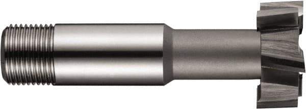 DORMER - 40mm Cut Diam, 18mm Cut Width, 3/4" Neck Diam, 63/64" Shank Diam, M2 High Speed Steel T-Slot Cutter - Uncoated, 22mm Bolt, Staggered Teeth, 8 Teeth - Industrial Tool & Supply