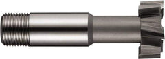 DORMER - 32mm Cut Diam, 14mm Cut Width, 0.5906" Neck Diam, 63/64" Shank Diam, M2 High Speed Steel T-Slot Cutter - Uncoated, 18mm Bolt, Staggered Teeth, 8 Teeth - Industrial Tool & Supply
