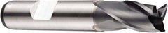 DORMER - 12mm Diam, 16mm LOC, 3 Flute Powdered Metal Keyway End Mill - Spiral Flute, AlCrN Finish, 12mm Shank Diam, 73mm OAL, 30° Helix, Centercutting - Industrial Tool & Supply