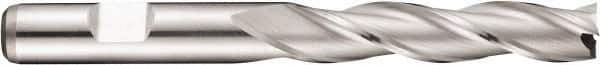 DORMER - 3 Flute Cobalt Roughing & Finishing Square End Mill - Uncoated, Weldon Shank, 30° Helix, Centercutting, Extra Long Length - Industrial Tool & Supply