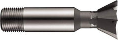 DORMER - 22mm Diam x 9.5mm Width of Cut, 60° Included Angle, High Speed Steel Dovetail Cutter - Uncoated - Industrial Tool & Supply