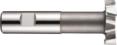 DORMER - 40mm Cut Diam, 3mm Cut Width, 0.7559" Neck Diam, 63/64" Shank Diam, Cobalt T-Slot Cutter - Uncoated, Staggered Teeth, 8 Teeth, Weldon Flat - Industrial Tool & Supply