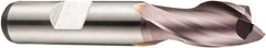 DORMER - 2mm Diam, 4mm LOC, 2 Flute Powdered Metal Keyway End Mill - Spiral Flute, TiCN Finish, 6mm Shank Diam, 48mm OAL, 30° Helix, Centercutting - Industrial Tool & Supply