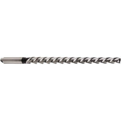 DORMER - 10mm Pin, 0.528" Diam, 0.3901" Small End, 12.5mm Diam Tanged Shank, 175mm Flute, Taper Pin Reamer - Industrial Tool & Supply