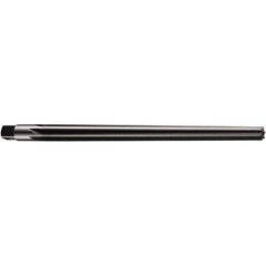 DORMER - 16mm Pin, 0.8038" Diam, 0.6225" Small End, 20.4mm Diam Straight Shank, 230mm Flute, Taper Pin Reamer - Industrial Tool & Supply
