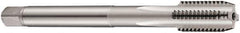 DORMER - 1-1/4 - 7 UNC 2B 4 Flute Bright Finish Cobalt Straight Flute Machine Tap - Bottoming, Right Hand Thread, 180mm OAL, 50mm Thread Length, Oversize - Exact Industrial Supply
