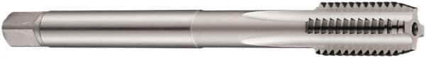 DORMER - M14x2.00 Metric Coarse 6H 3 Flute Bright Finish Cobalt Straight Flute Machine Tap - Bottoming, Left Hand Thread, 110mm OAL, 25mm Thread Length, Oversize - Industrial Tool & Supply