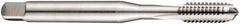 DORMER - #3-56 UNF 2B 3 Flute Bright Finish Cobalt Straight Flute Machine Tap - Bottoming, Right Hand Thread, 50mm OAL, 8mm Thread Length, Oversize - Exact Industrial Supply