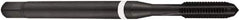DORMER - M4x0.70 Metric Coarse 6HX 4 Flute Nitride Finish Powdered Metal Straight Flute Machine Tap - Bottoming, Right Hand Thread, 63mm OAL, 12mm Thread Length, Oversize - Exact Industrial Supply
