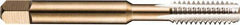 DORMER - 1-3/8 - 6 UNC 2B/3B 4 Flute Bright Finish High Speed Steel Straight Flute Standard Hand Tap - Bottoming, Right Hand Thread, 6-1/16" OAL, 1.87" Thread Length, H4 Limit, Oversize - Industrial Tool & Supply
