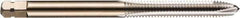 DORMER - 1/2-20 UNF, 2 Flute, Bright Finish, Powdered Metal Spiral Point Tap - Plug Chamfer, Right Hand Thread, 3-3/8" OAL, 0.9055" Thread Length, 0.367" Shank Diam, 3B Class of Fit, Series E035 - Exact Industrial Supply