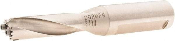 DORMER - 13.5 to 14.5mm Diam, 3xD, 3/4" Shank Diam, 52.5mm Flute, 116.5mm OAL, Replaceable Tip Drill - H853 Toolholder, Series H853 - Industrial Tool & Supply