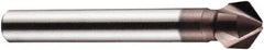 DORMER - 6mm Shank Diam, 3 Flute 100° High Speed Steel Countersink - TiAlN Finish, 53mm OAL, Single End, Straight Shank, Right Hand Cut - Industrial Tool & Supply