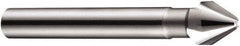 DORMER - 5mm Shank Diam, 3 Flute 60° High Speed Steel Countersink - Bright Finish, 45mm OAL, Single End, Straight Shank, Right Hand Cut - Industrial Tool & Supply