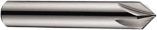 DORMER - 10mm Shank Diam, 7 Flute 90° High Speed Steel Countersink - Bright Finish, 56mm OAL, Single End, Straight Shank, Right Hand Cut - Industrial Tool & Supply