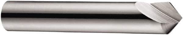 DORMER - 31.5mm Head Diam, 12mm Shank Diam, 1 Flute 90° High Speed Steel Countersink - Bright Finish, 80mm OAL, Single End, Straight Shank, Right Hand Cut - Industrial Tool & Supply