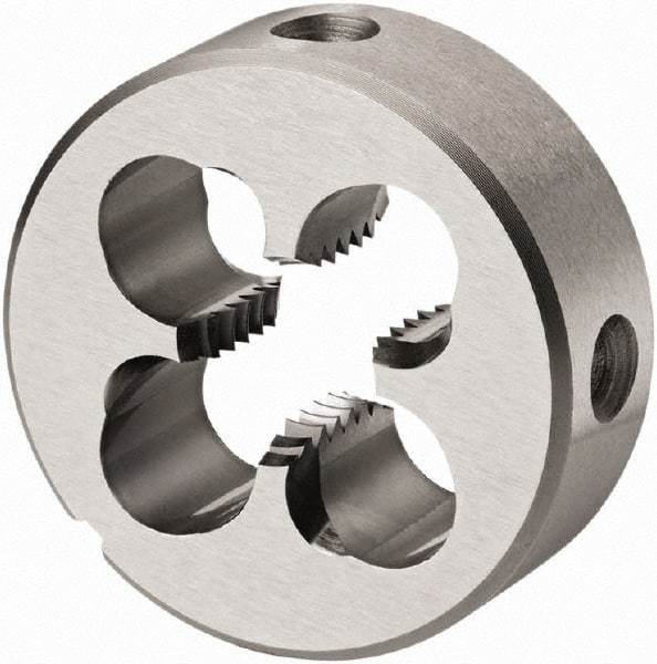 DORMER - 1-1/4 - 11 BSPP Thread, Nonadjustable Round Pipe Die - High Speed Steel, Right Hand Thread - Exact Industrial Supply