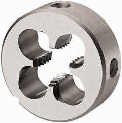 DORMER - 5/16-22 BSF Thread, High Speed Steel Round Die - 9mm Thick, Right Hand Thread, Series F150 - Exact Industrial Supply