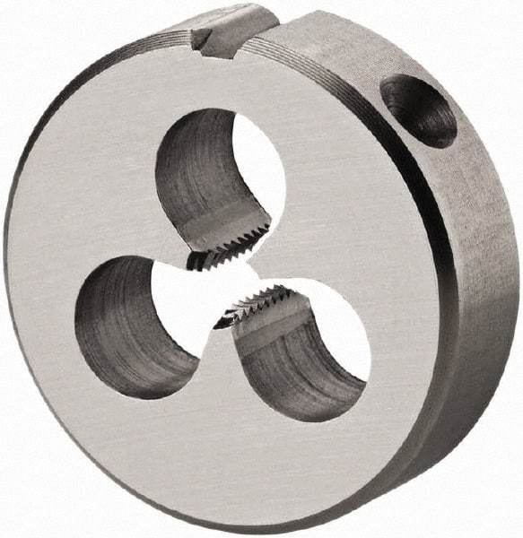 DORMER - M3x0.50 Metric Coarse Thread, High Speed Steel Round Die - 5mm Thick, Right Hand Thread, Series F100 - Exact Industrial Supply