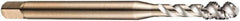 DORMER - 1-1/4 - 11" BSPP, 4 Flutes, Bottoming Chamfer, Bright Finish, Cobalt British Standard Pipe Tap - Series EX40 - Exact Industrial Supply